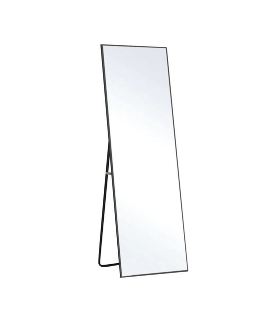 16 in. W x 59 in. H Modern Aluminum Alloy Framed Black Full-Length Floor Mirror Standing Mirror