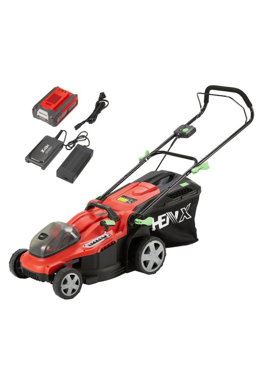 Henx 40-volt 17.6- inch cordless push mower **YELLOW NOT RED** used untested