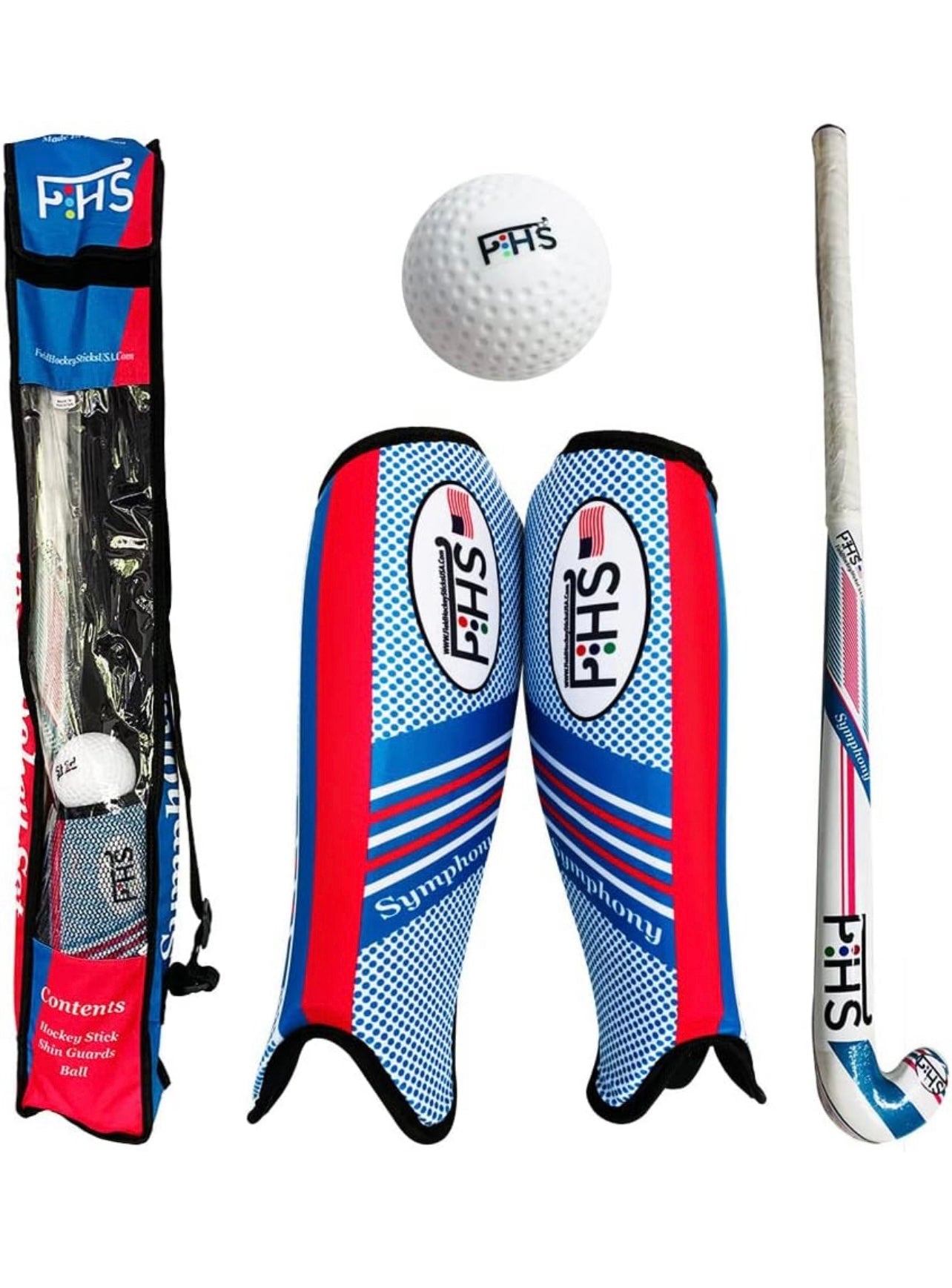 Beginner Field Hockey Stick Set Symphony Stick Sizes 30 Inch Shin Guards Hockey Ball Carrying Bag