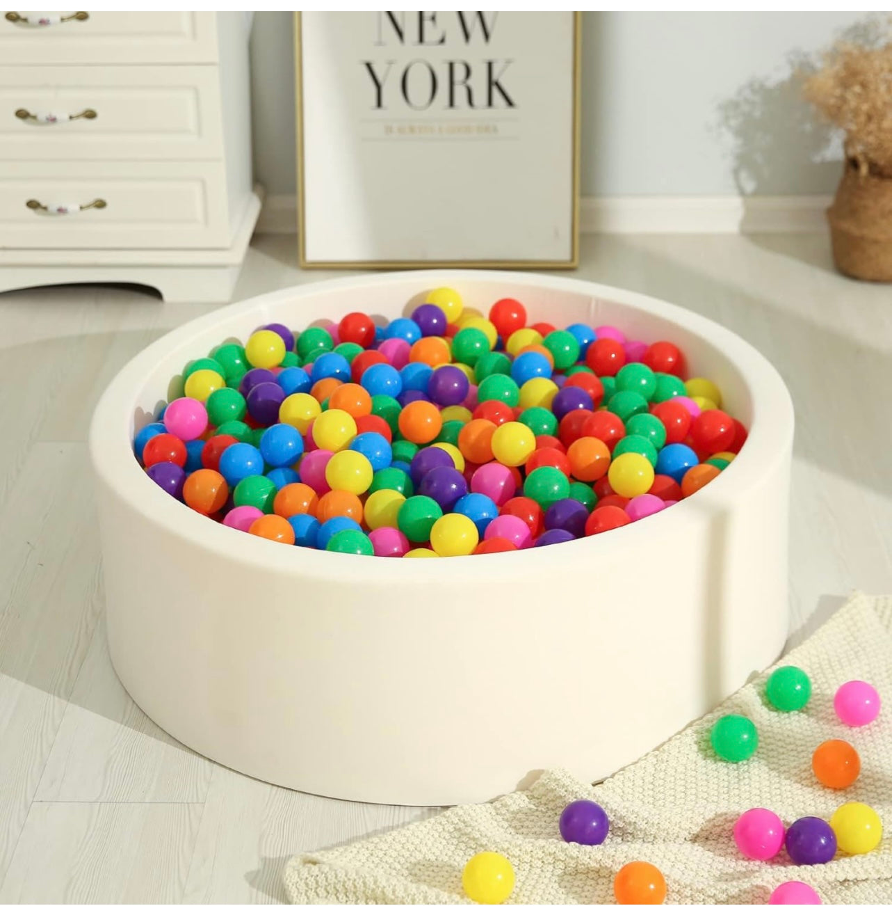 TRENDPLAY Ball Pit Balls Pack of 100 colorful assortment (2.16 inches)