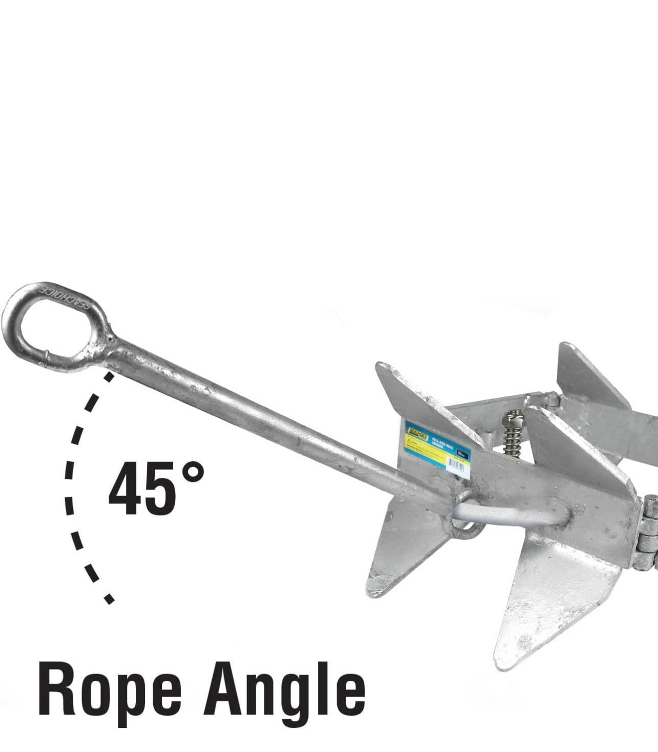 Seachoice Hot-Dipped Galvanized Steel Fold-and-Hold Anchor 19lbs