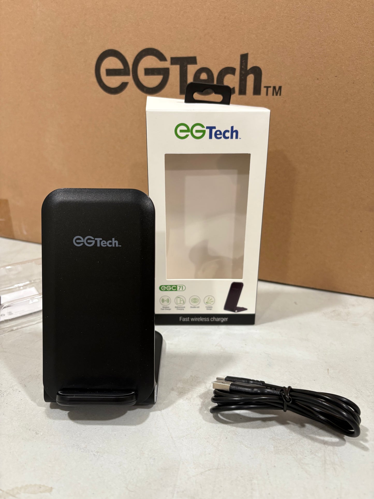 EG tech Fast wireless charger wholesale case of 72 units