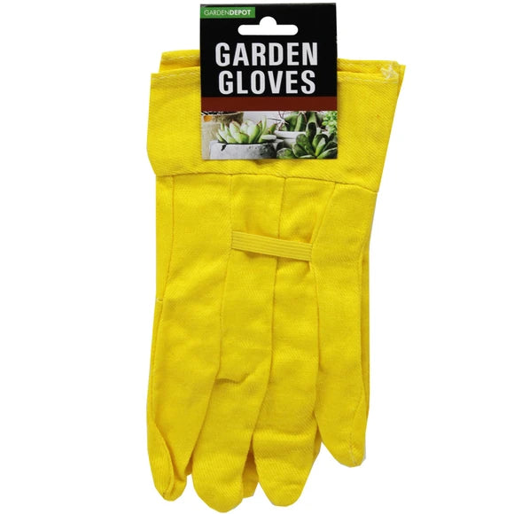Assorted Green and Orange Cloth Gardening Gloves 48 piece case pack