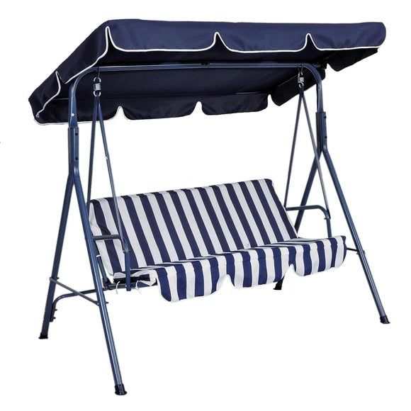 Blue Striped Canopy Swing Chair lot of 2