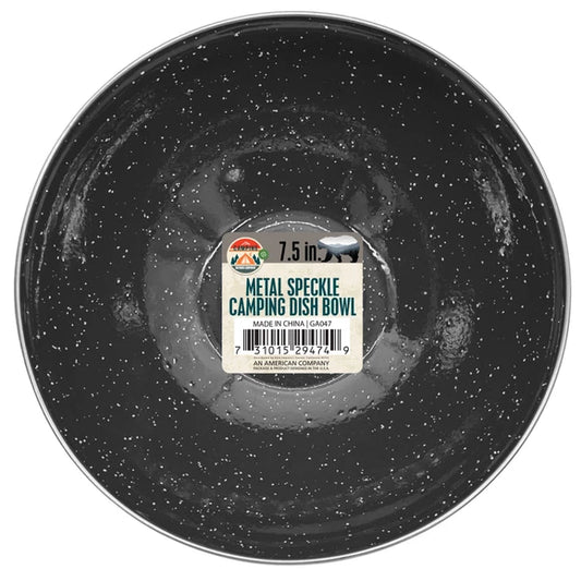 10" Metal Speckle Camping Dish Plate 24 unit case pack