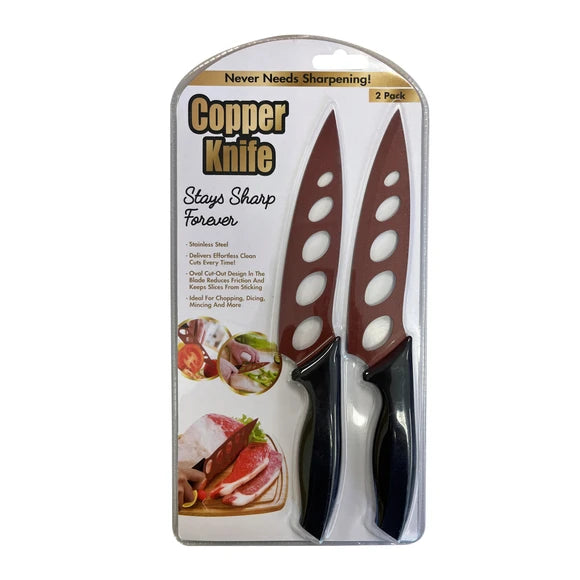 Stainless Steel Sharp Forever Copper Knife 2 Pack 12 units per case pack