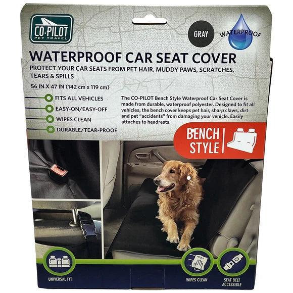 56" x 47" Black Waterproof Bench Pet Car Seat Cover case pack of 12 units