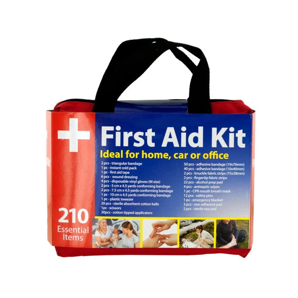 First Aid Kit in Easy Access Carrying Case 12 unit case pack