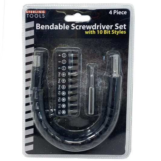 Bendable Screwdriver Set with 10 Bit Styles case pack of 12 units